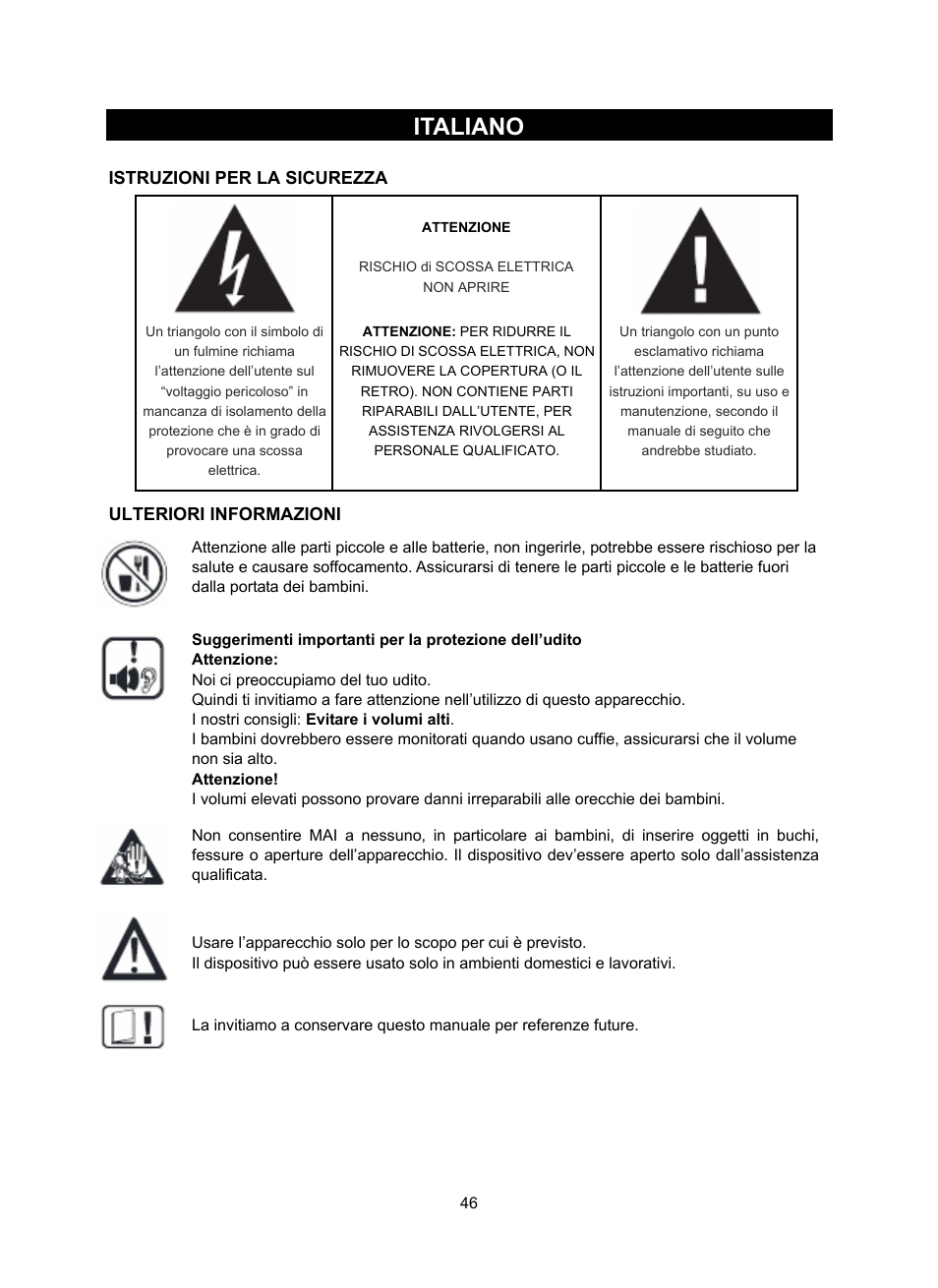 Italiano | Konig Electronic DAB+ retro radio User Manual | Page 46 / 201