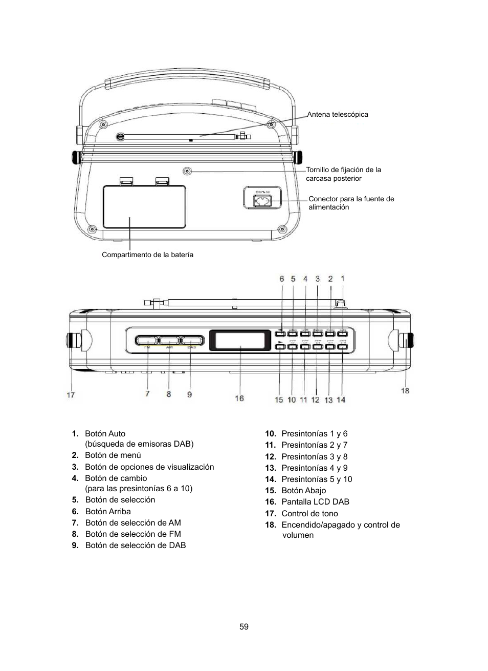 Konig Electronic DAB+ retro radio User Manual | Page 59 / 201