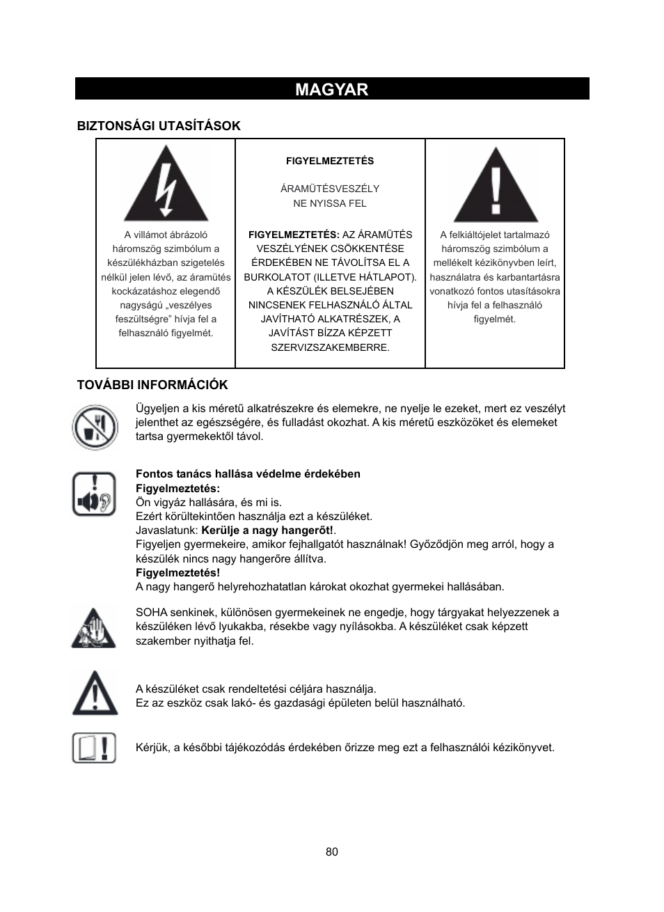 Magyar | Konig Electronic DAB+ retro radio User Manual | Page 80 / 201