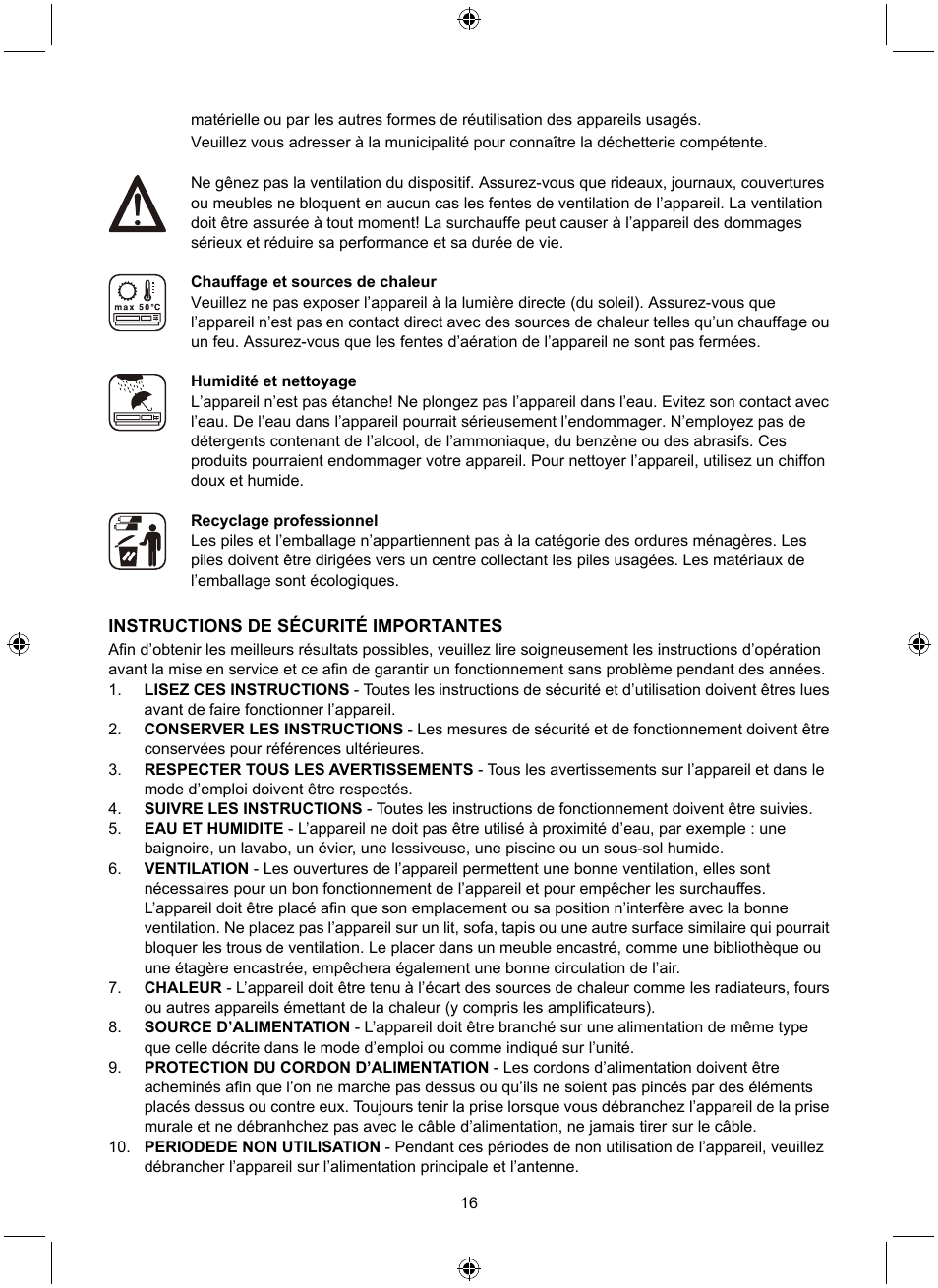 Konig Electronic Retro design AM/FM radio ivory User Manual | Page 16 / 116