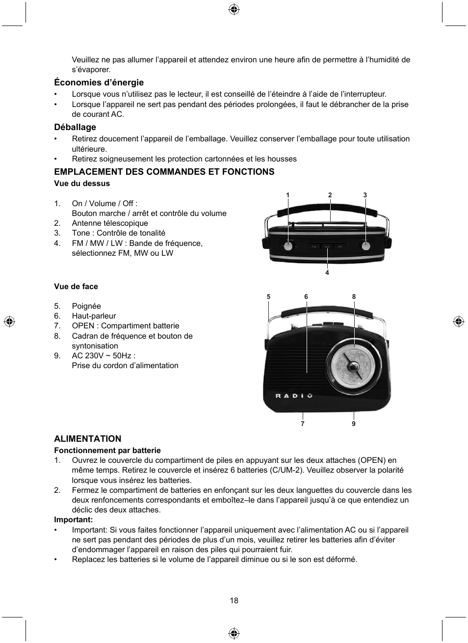 Konig Electronic Retro design AM/FM radio ivory User Manual | Page 18 / 116