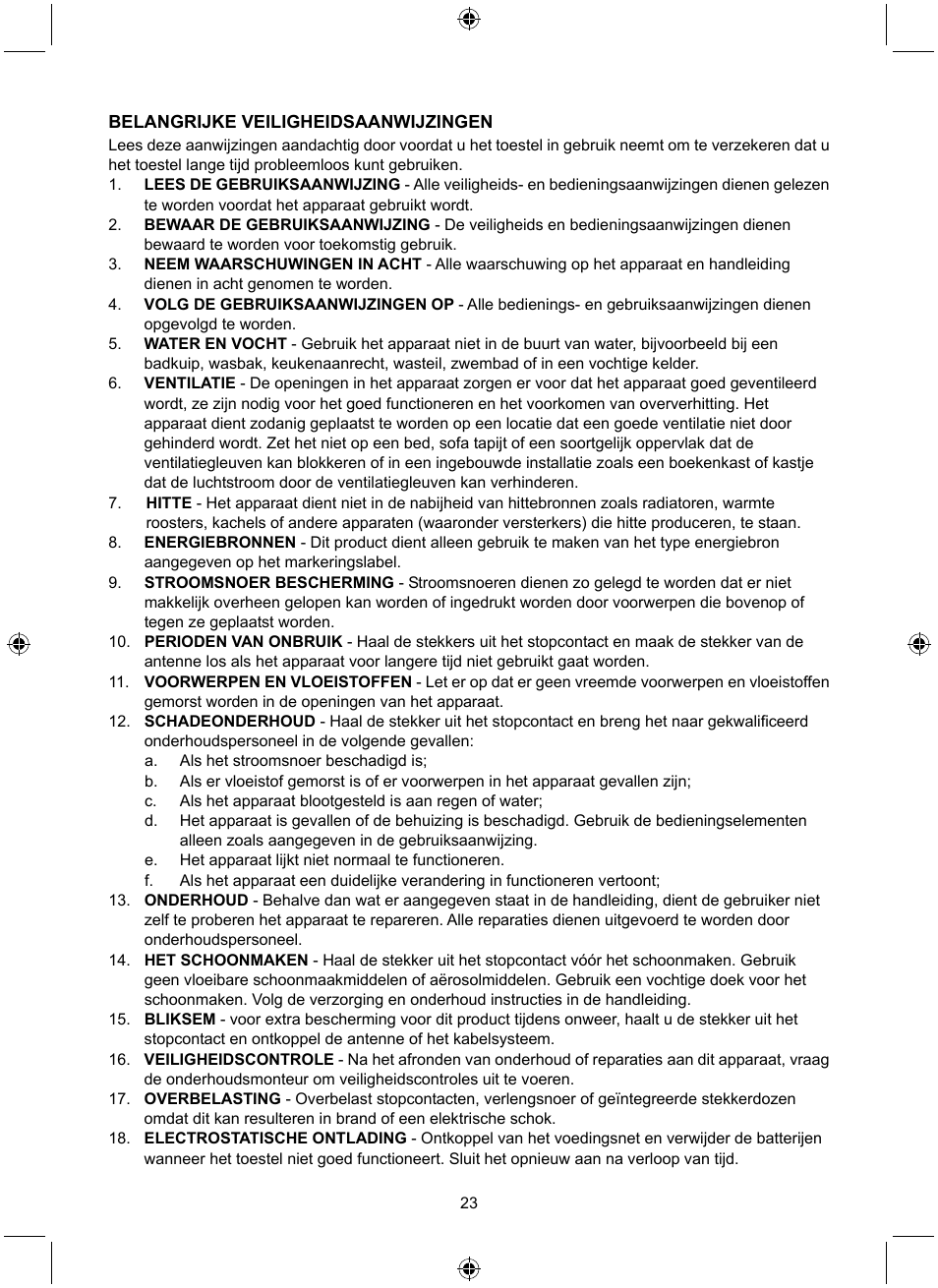 Konig Electronic Retro design AM/FM radio ivory User Manual | Page 23 / 116