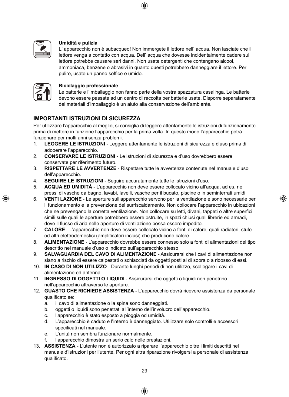Konig Electronic Retro design AM/FM radio ivory User Manual | Page 29 / 116