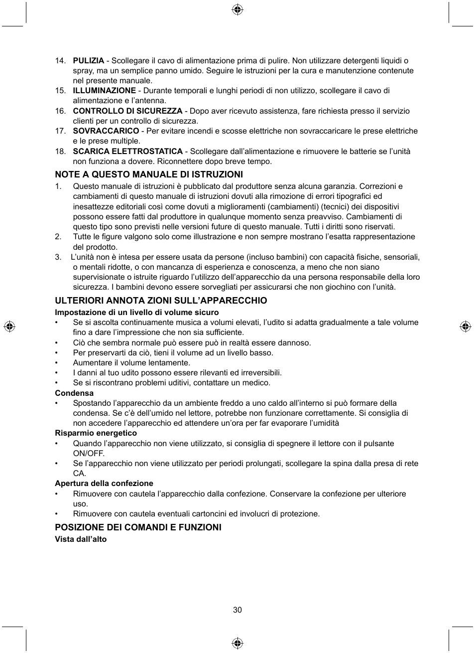 Konig Electronic Retro design AM/FM radio ivory User Manual | Page 30 / 116