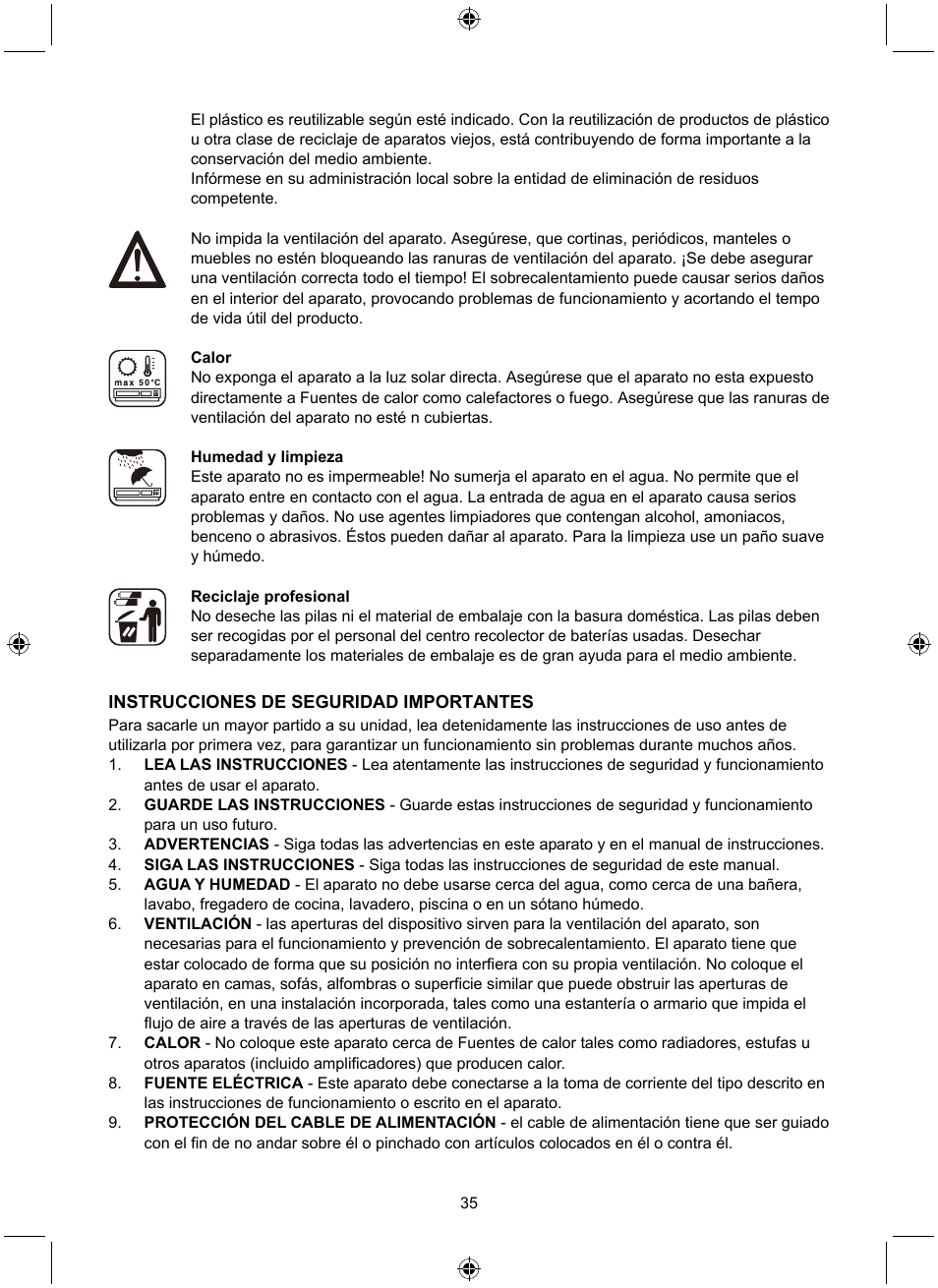 Konig Electronic Retro design AM/FM radio ivory User Manual | Page 35 / 116