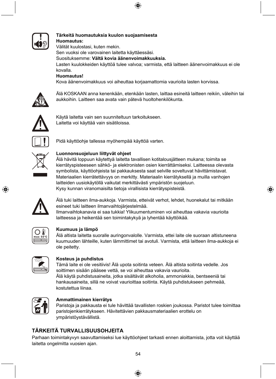 Konig Electronic Retro design AM/FM radio ivory User Manual | Page 54 / 116