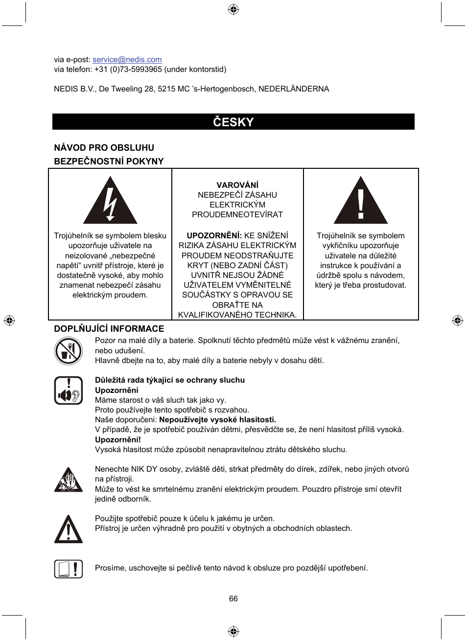 Česky | Konig Electronic Retro design AM/FM radio ivory User Manual | Page 66 / 116