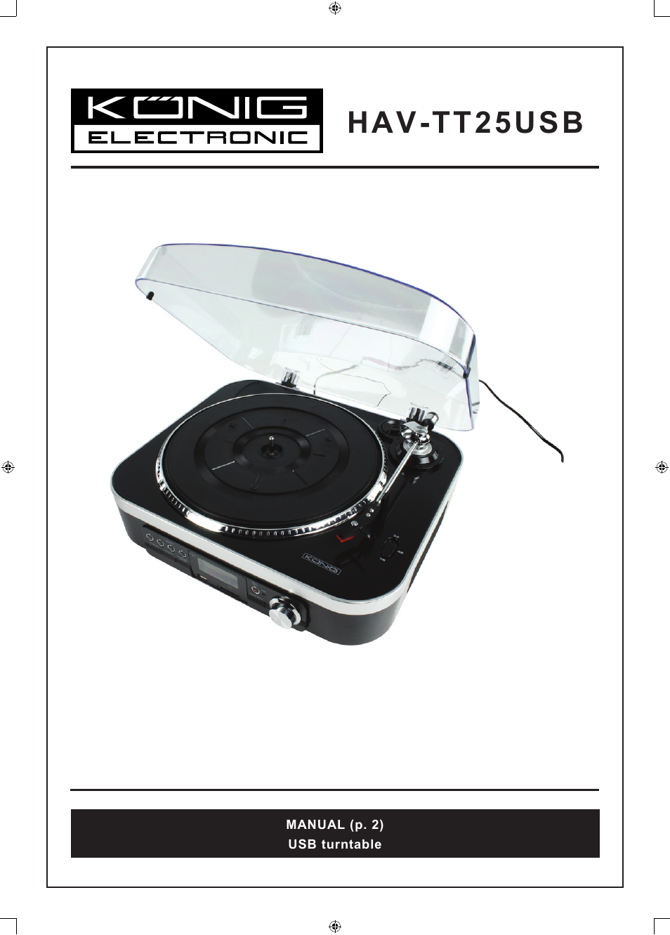 Konig Electronic USB turntable with speakers User Manual | 42 pages