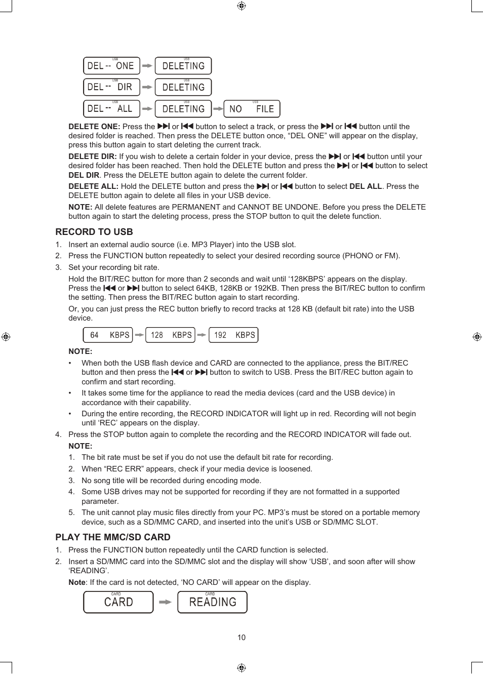 Konig Electronic USB turntable with speakers User Manual | Page 10 / 42