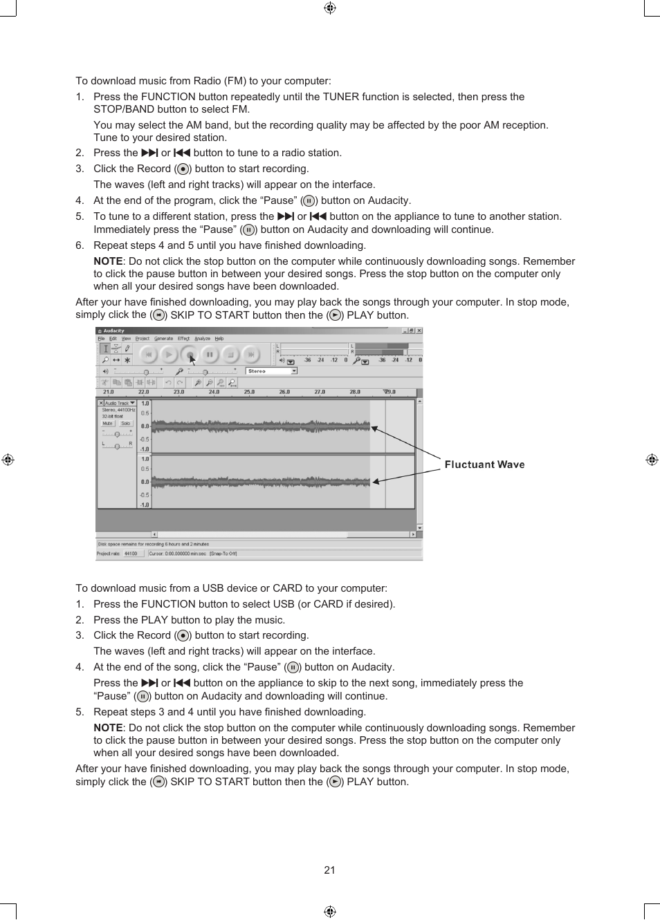 Konig Electronic USB turntable with speakers User Manual | Page 21 / 42