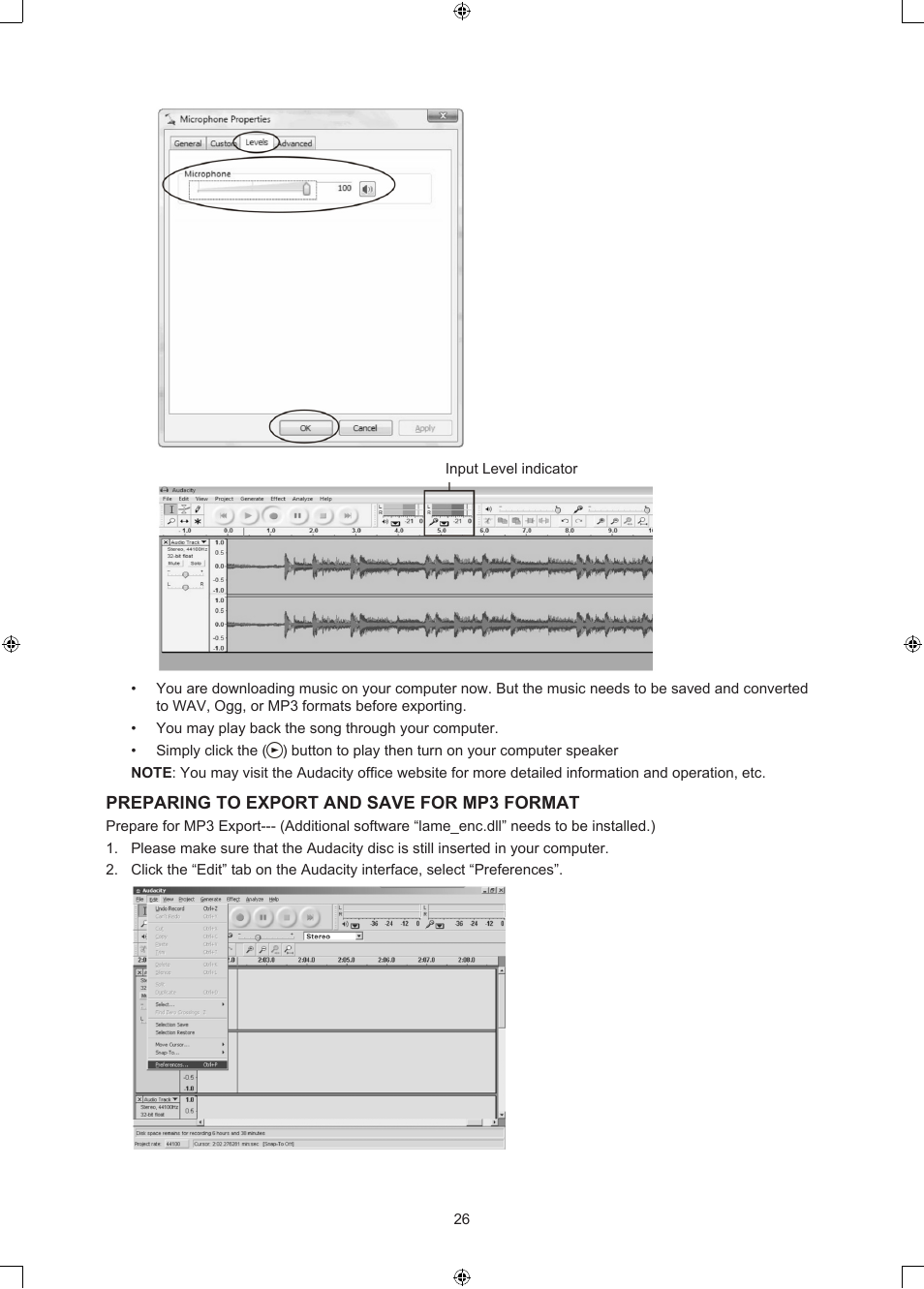 Konig Electronic USB turntable with speakers User Manual | Page 26 / 42