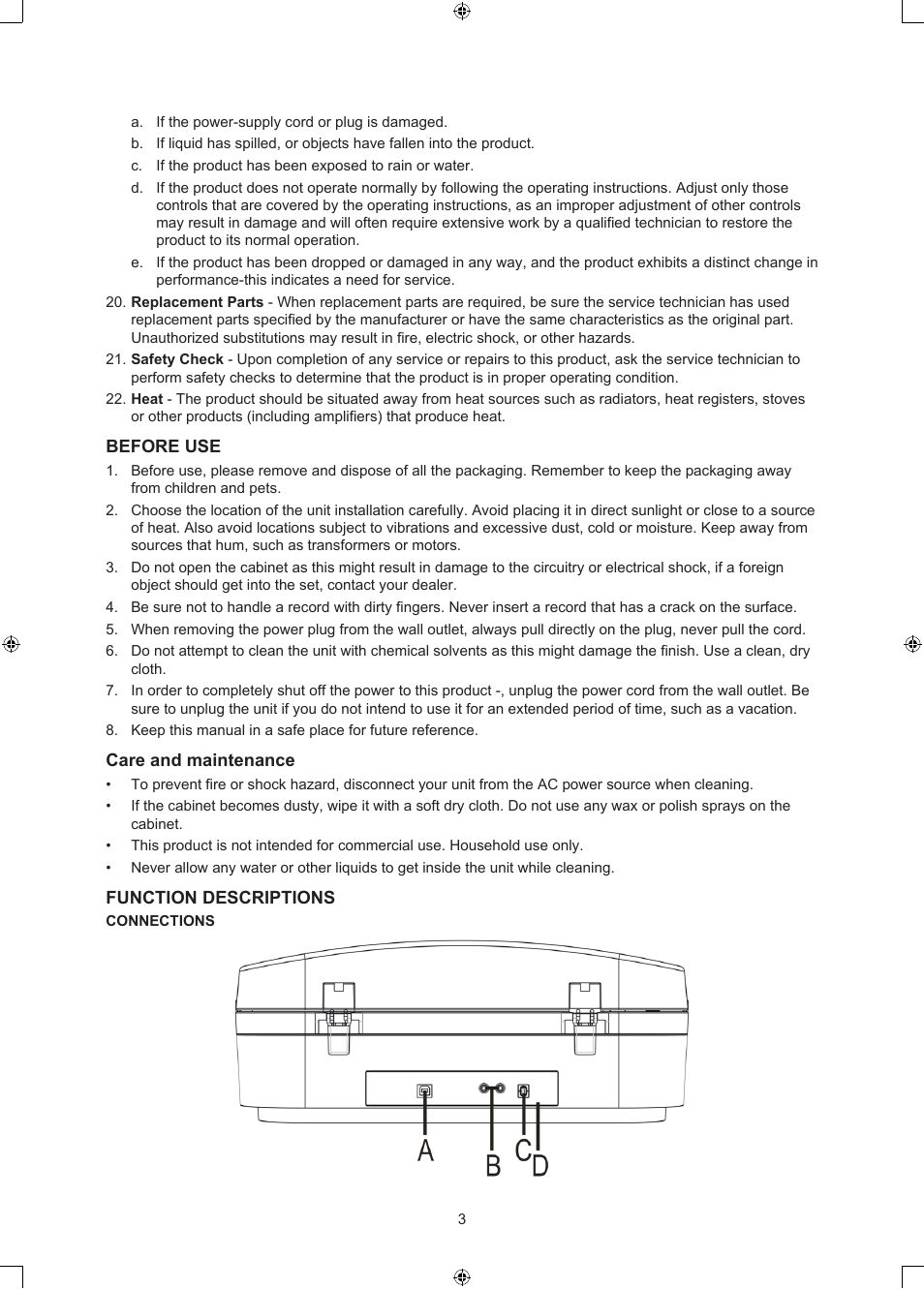 Konig Electronic USB turntable with speakers User Manual | Page 3 / 42