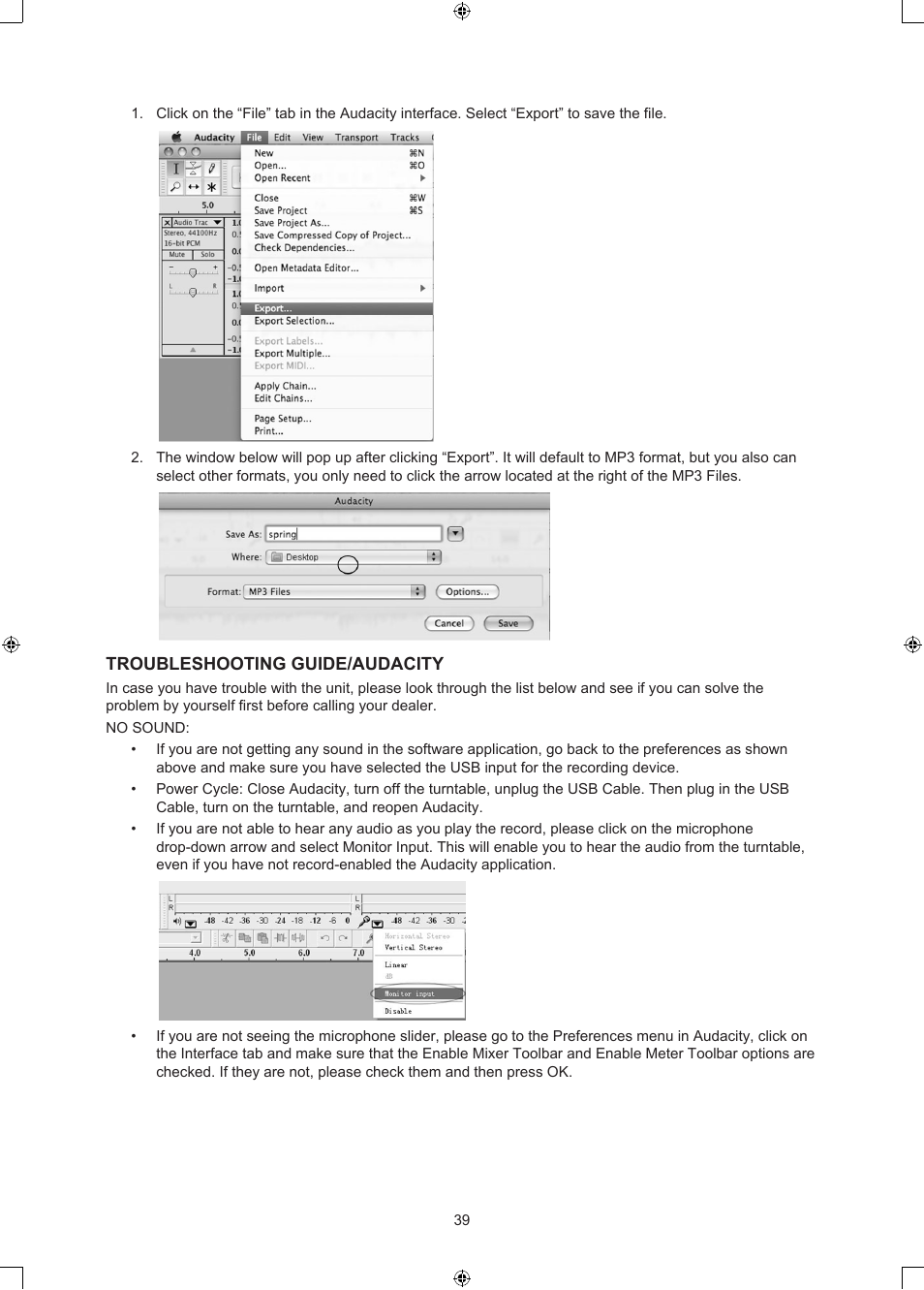 Konig Electronic USB turntable with speakers User Manual | Page 39 / 42