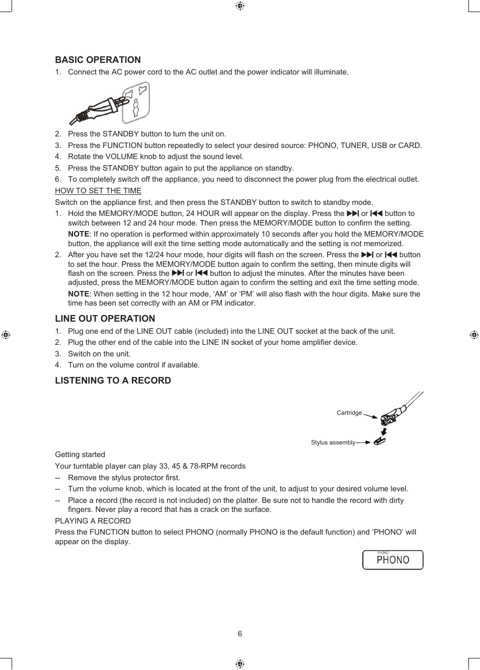 Konig Electronic USB turntable with speakers User Manual | Page 6 / 42