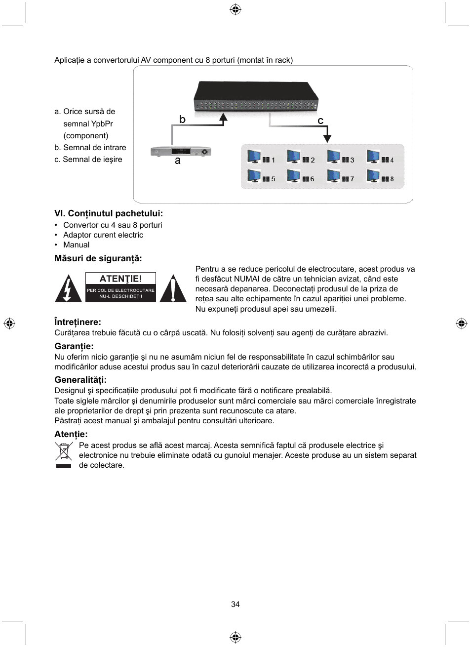 Konig Electronic 4 port component audio/video splitter User Manual | Page 34 / 44