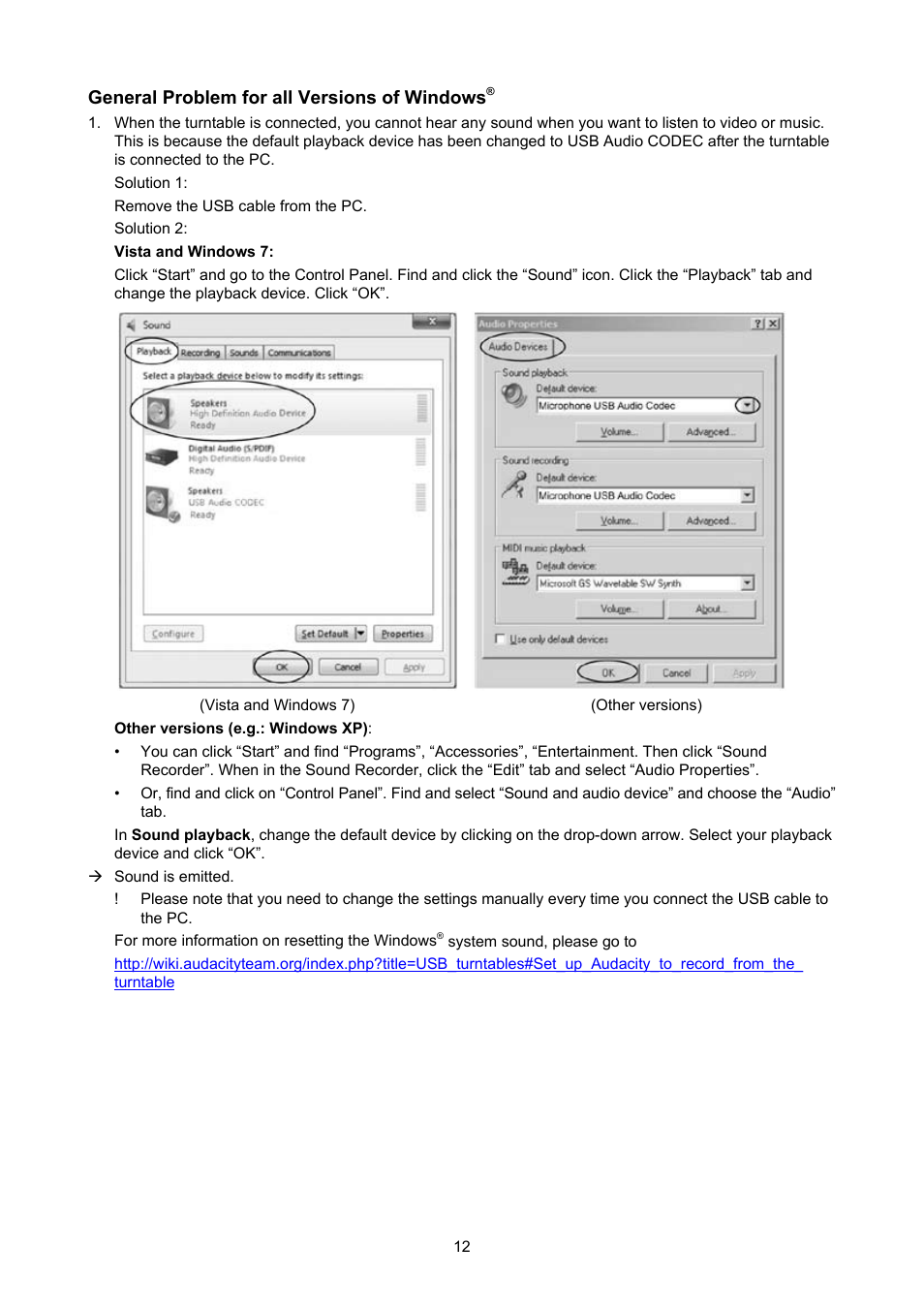 Konig Electronic USB turntable User Manual | Page 12 / 31