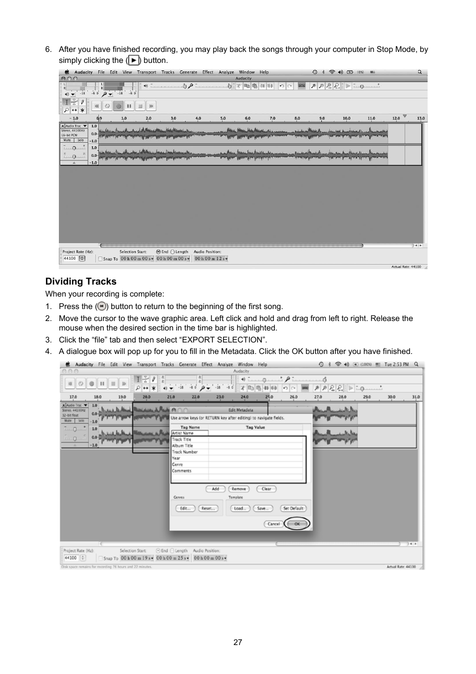 Konig Electronic USB turntable User Manual | Page 27 / 31