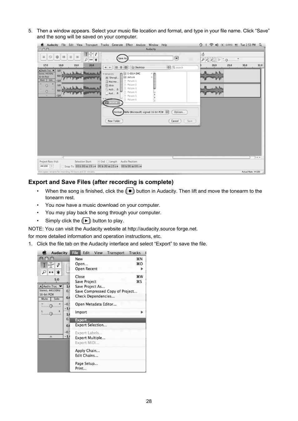 Konig Electronic USB turntable User Manual | Page 28 / 31