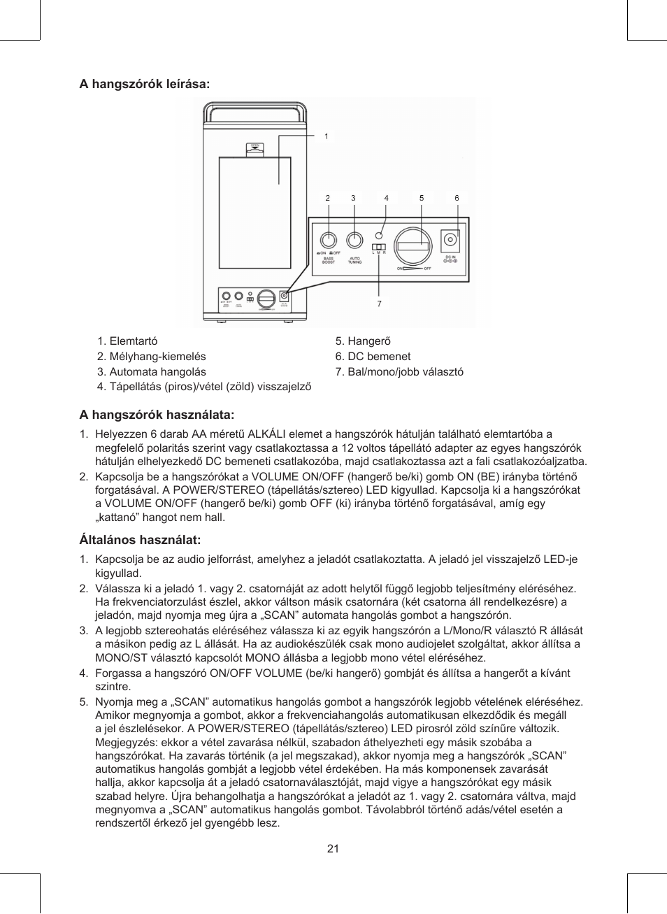 Konig Electronic Wireless RF speakers User Manual | Page 21 / 44