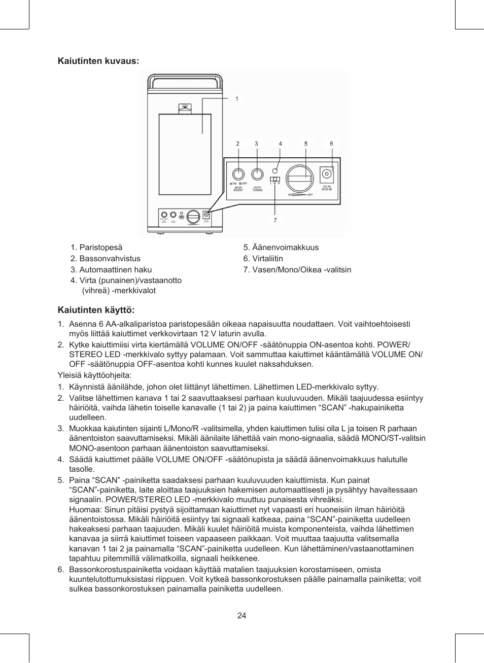 Konig Electronic Wireless RF speakers User Manual | Page 24 / 44