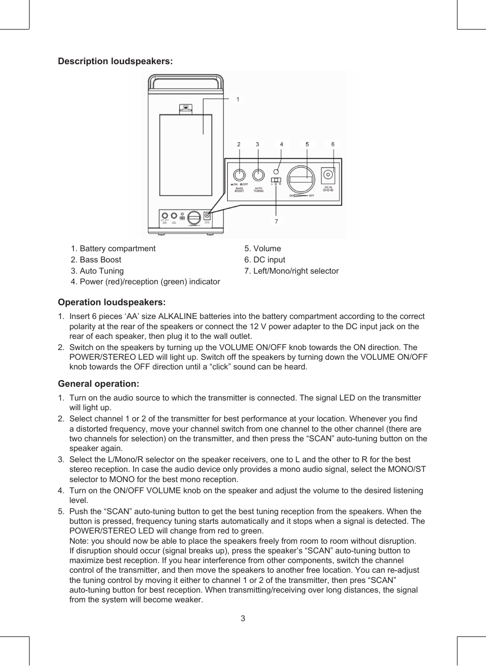 Konig Electronic Wireless RF speakers User Manual | Page 3 / 44