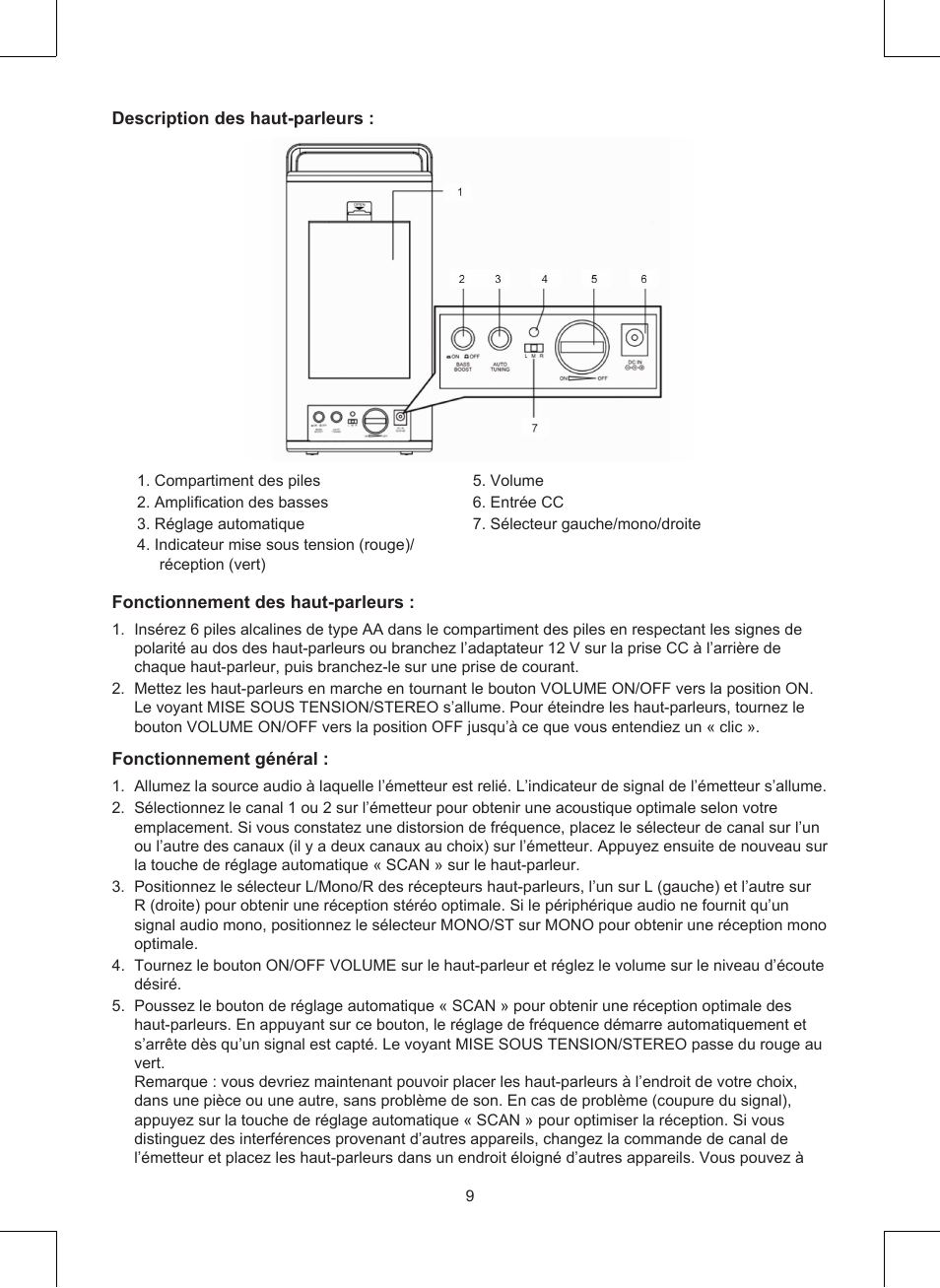 Konig Electronic Wireless RF speakers User Manual | Page 9 / 44