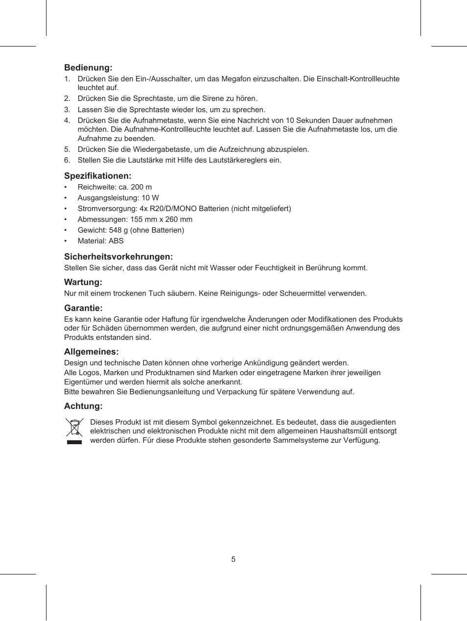 Konig Electronic Wireless RF speakers User Manual | Page 5 / 31