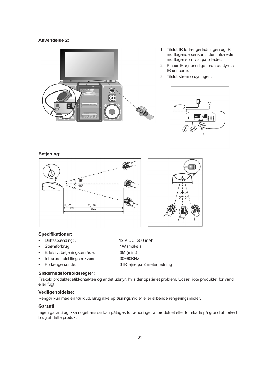 Konig Electronic IR remote control extender User Manual | Page 31 / 35