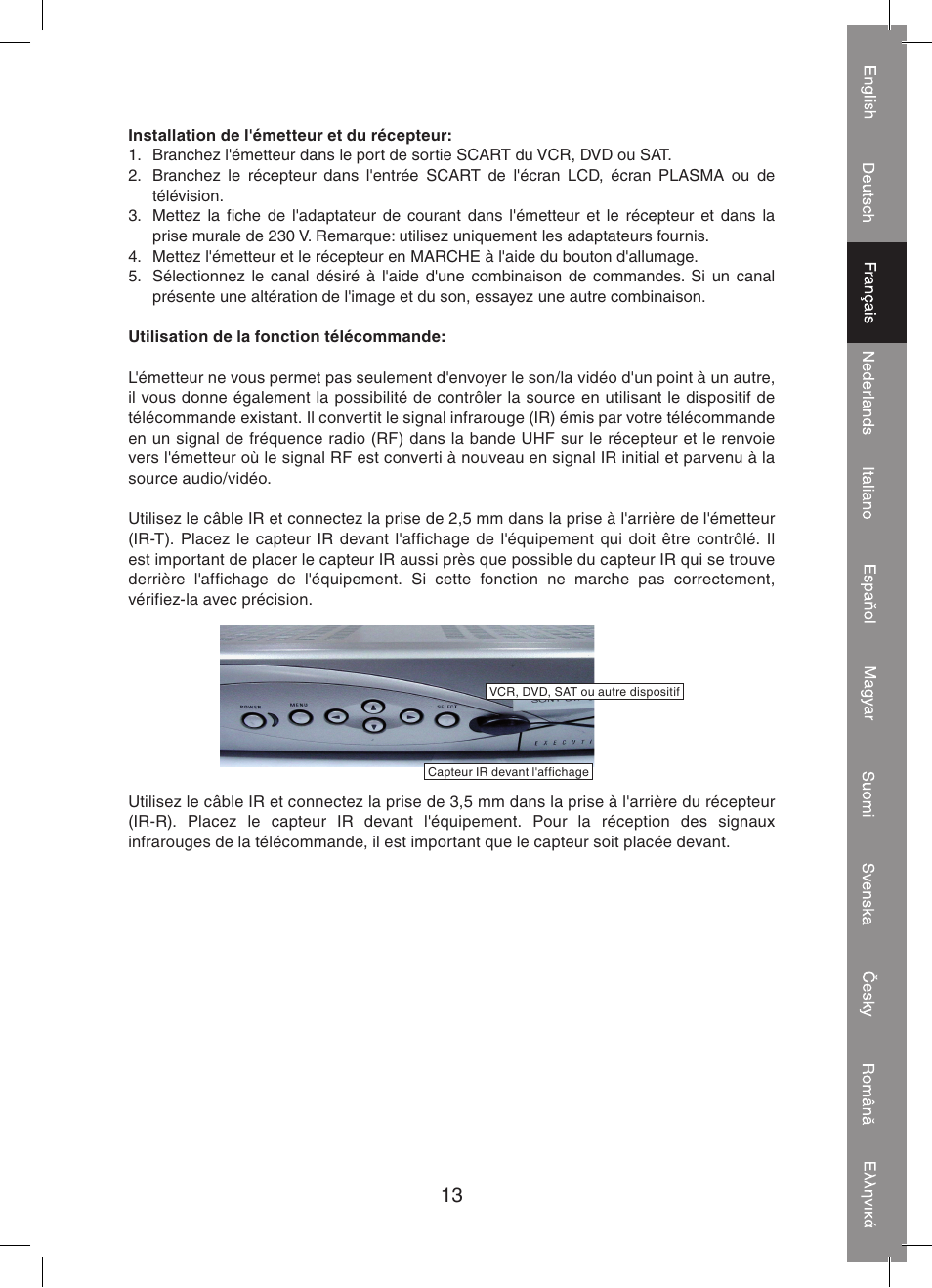 Konig Electronic 5.8 GHz wireless SCART set User Manual | Page 13 / 64