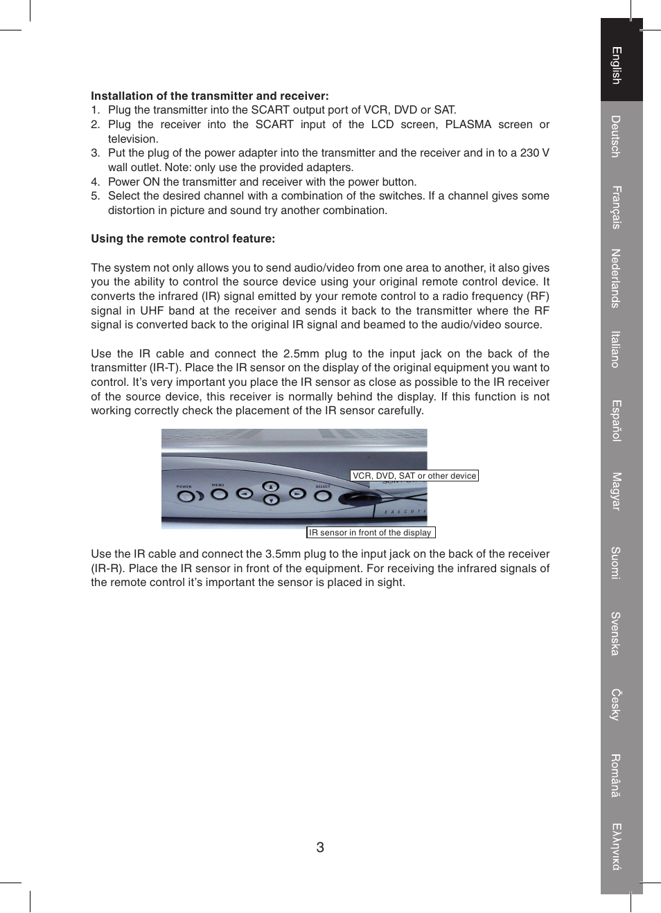 Konig Electronic 5.8 GHz wireless SCART set User Manual | Page 3 / 64