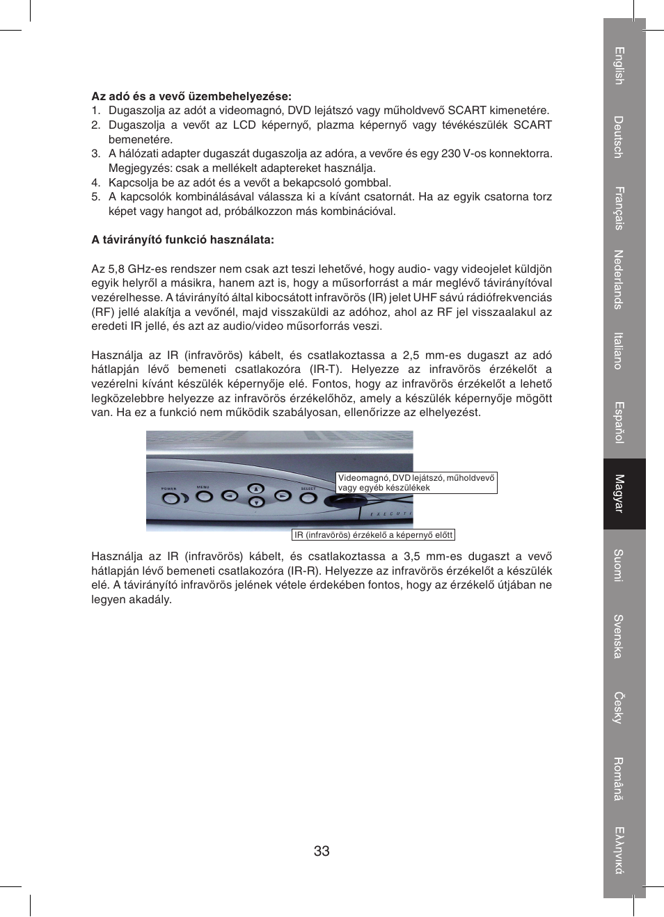 Konig Electronic 5.8 GHz wireless SCART set User Manual | Page 33 / 64