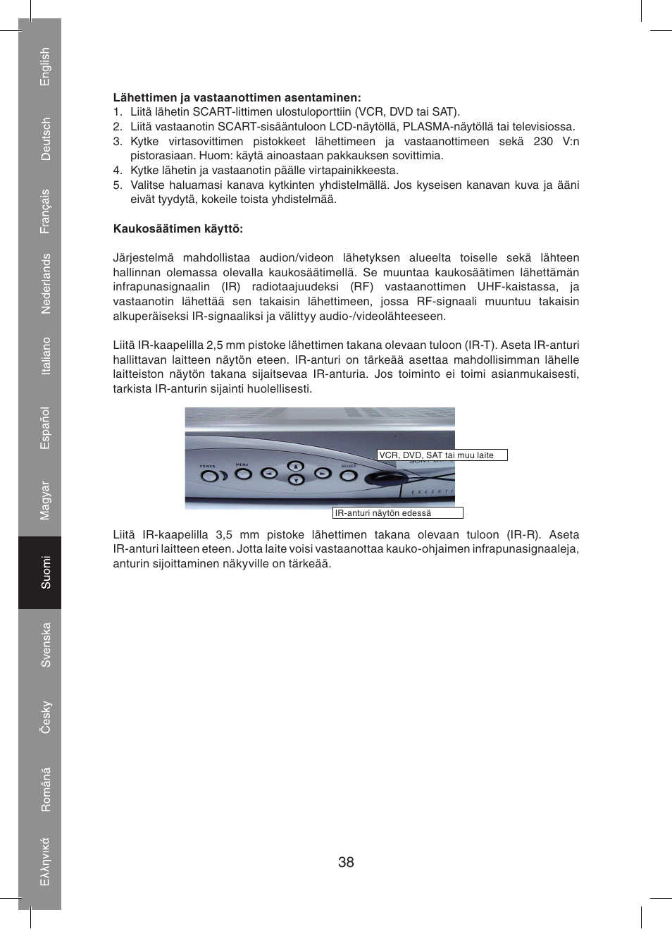 Konig Electronic 5.8 GHz wireless SCART set User Manual | Page 38 / 64