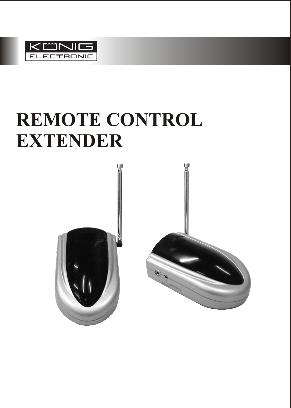 Konig Electronic Infrared remote control extender User Manual | 8 pages