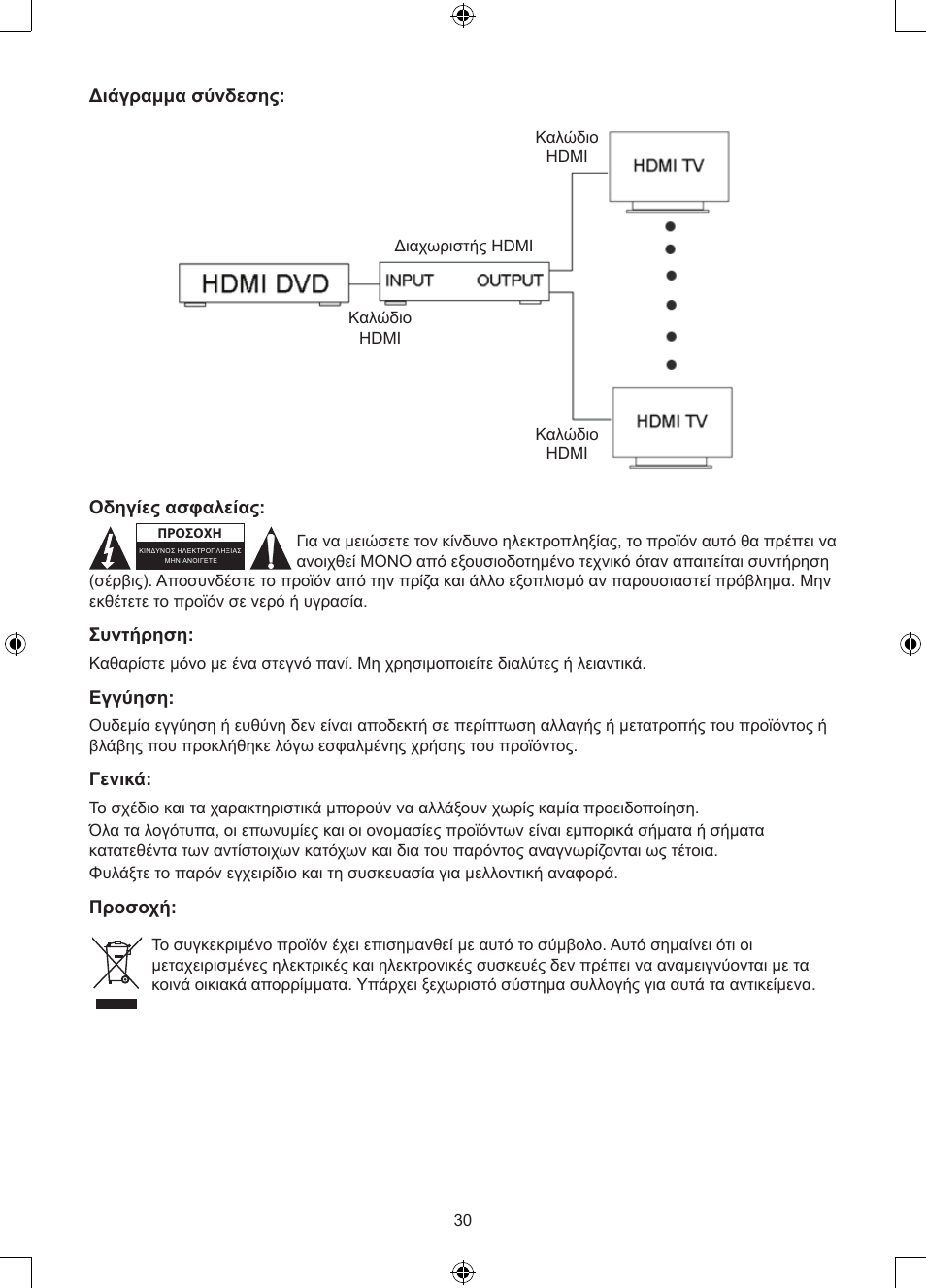 Konig Electronic 8 port HDMI splitter User Manual | Page 30 / 31
