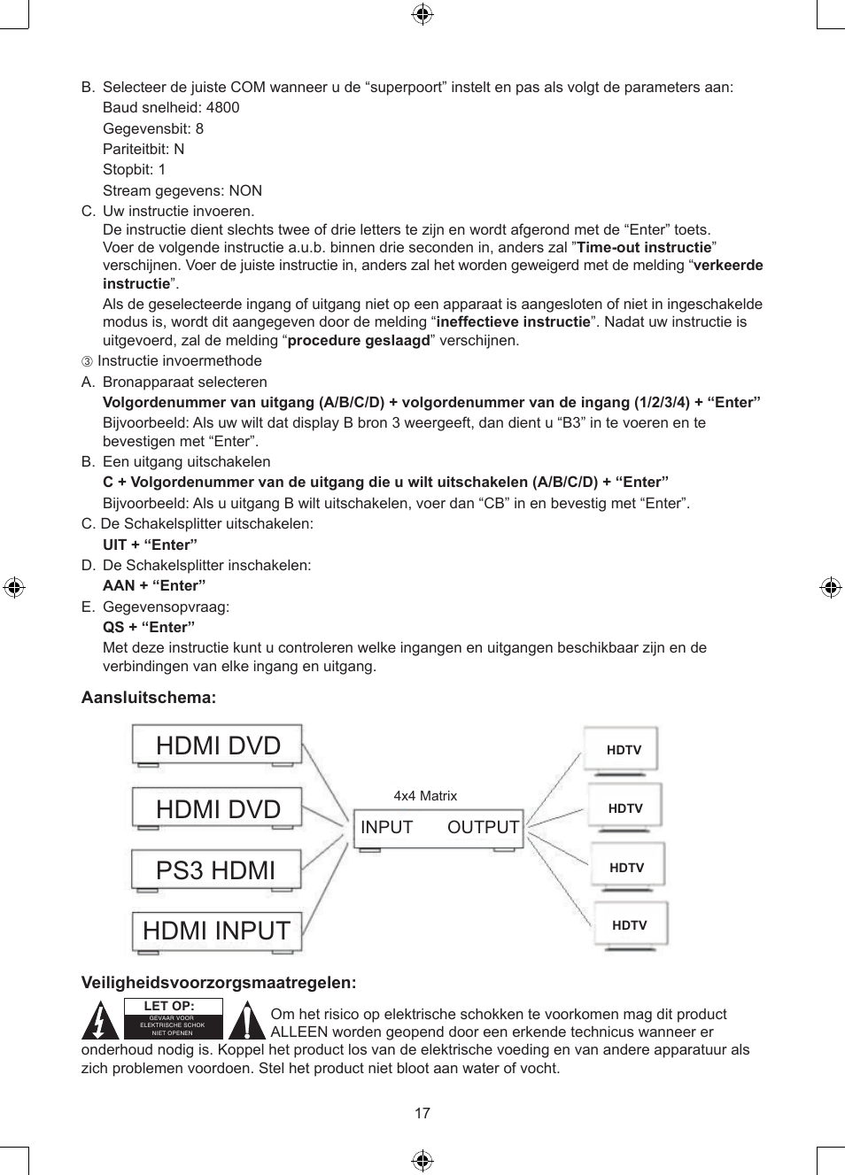 Hdmi dvd, Hdmi dvd hdmi input ps3 hdmi | Konig Electronic 4 x 4port HDMI matrix switch User Manual | Page 17 / 52