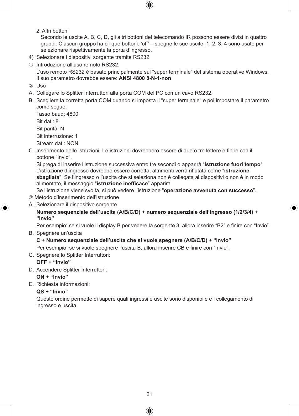 Konig Electronic 4 x 4port HDMI matrix switch User Manual | Page 21 / 52