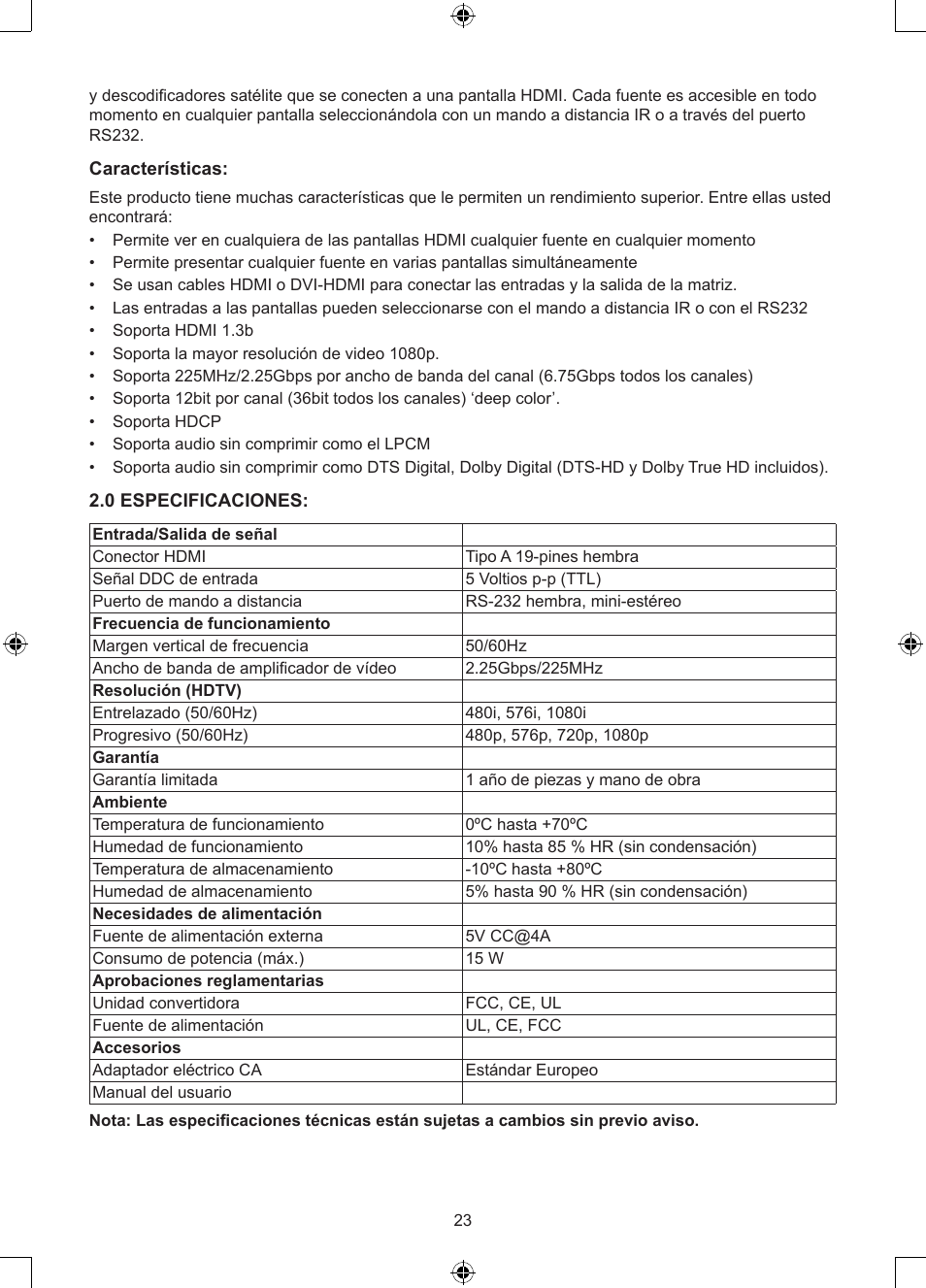 Konig Electronic 4 x 4port HDMI matrix switch User Manual | Page 23 / 52