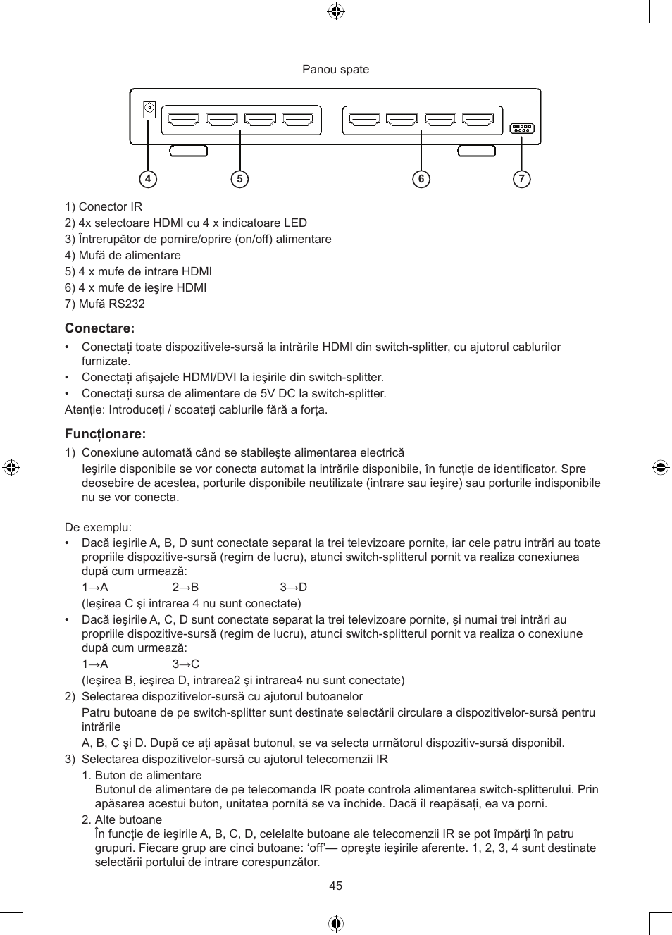 Konig Electronic 4 x 4port HDMI matrix switch User Manual | Page 45 / 52