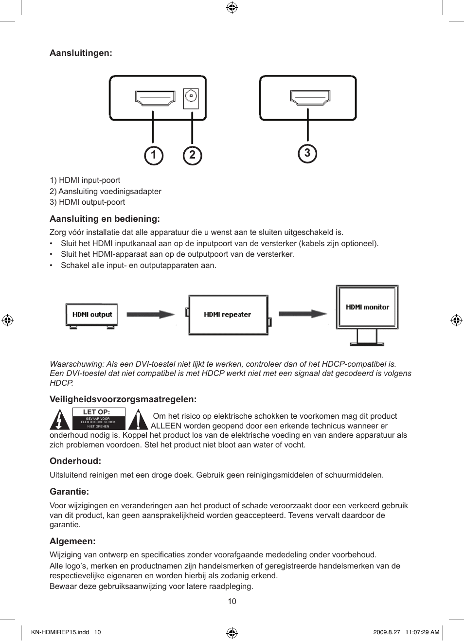 Konig Electronic HDMI repeater 3.4 Gbps User Manual | Page 10 / 30