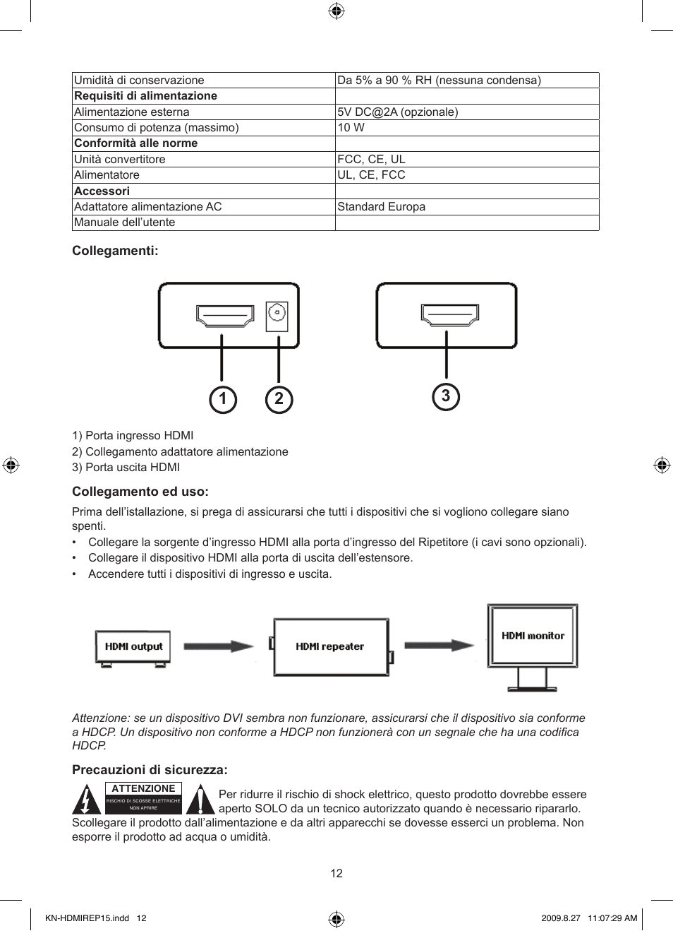 Konig Electronic HDMI repeater 3.4 Gbps User Manual | Page 12 / 30