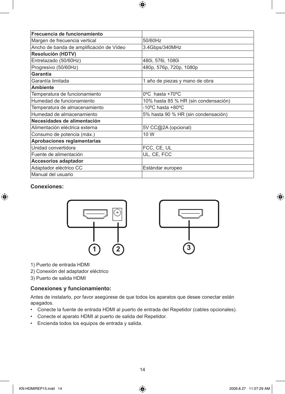 Konig Electronic HDMI repeater 3.4 Gbps User Manual | Page 14 / 30