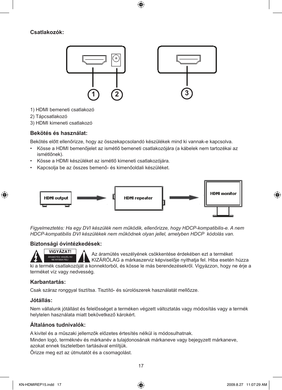 Konig Electronic HDMI repeater 3.4 Gbps User Manual | Page 17 / 30