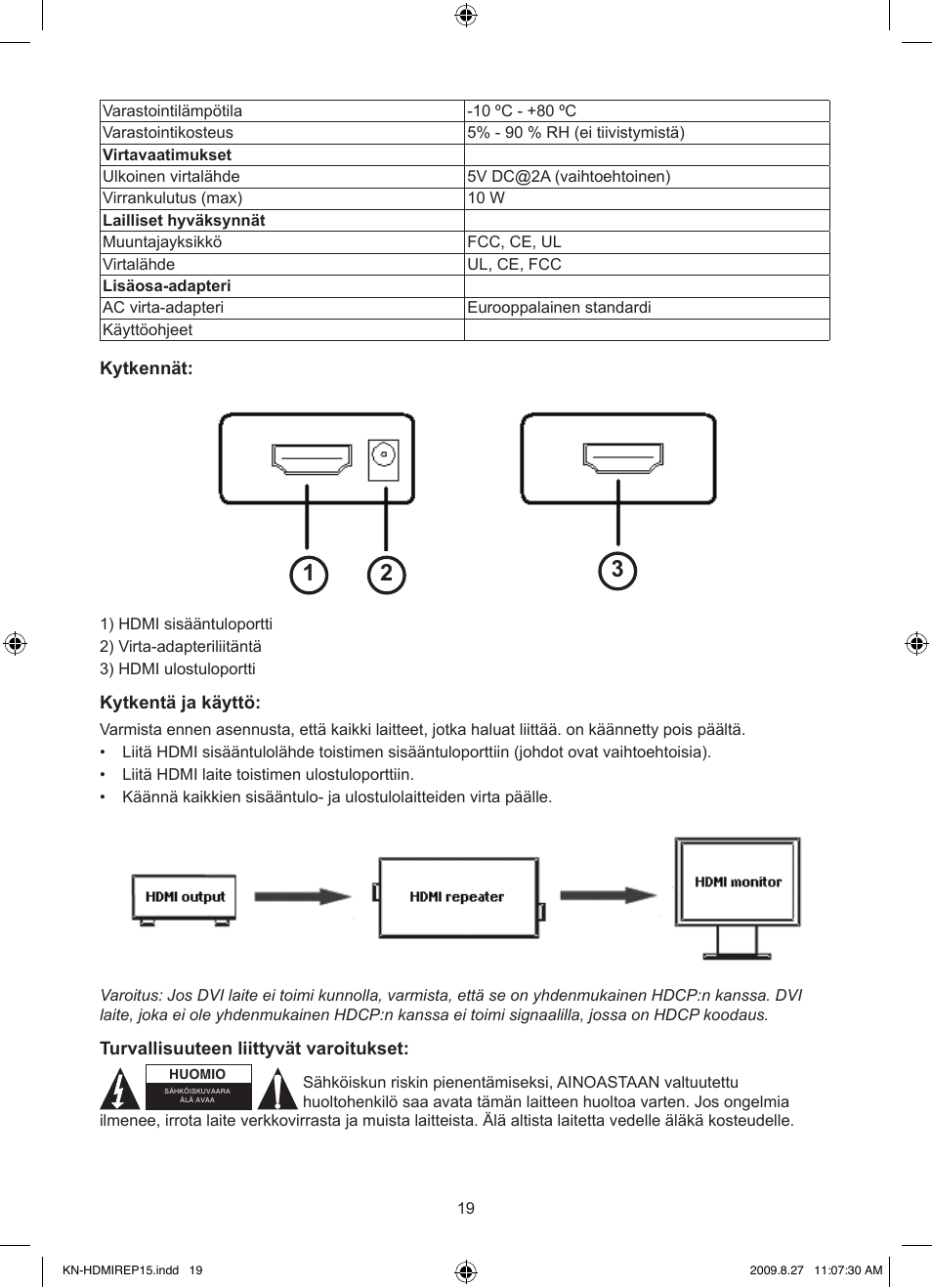 Konig Electronic HDMI repeater 3.4 Gbps User Manual | Page 19 / 30