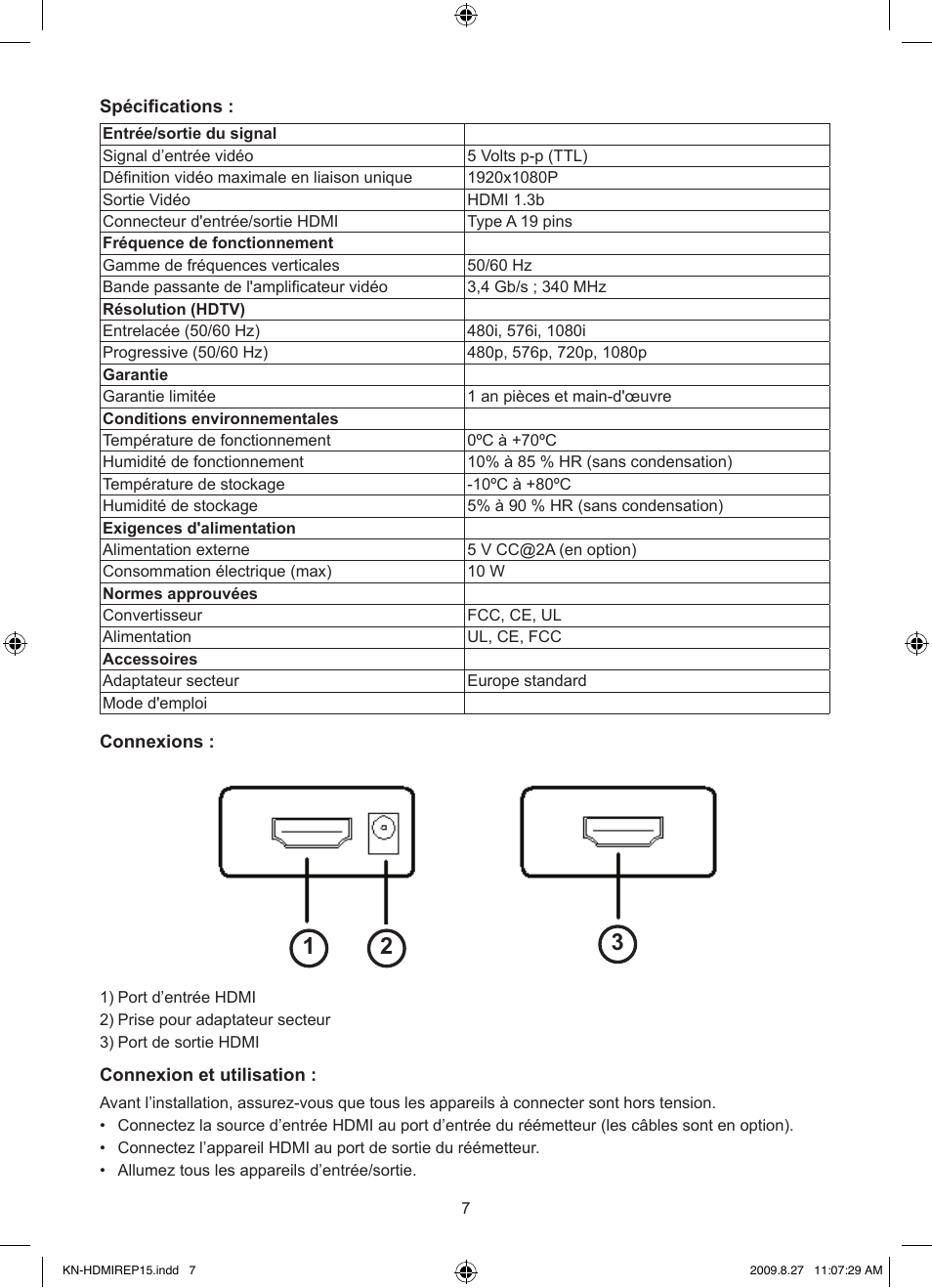 Konig Electronic HDMI repeater 3.4 Gbps User Manual | Page 7 / 30