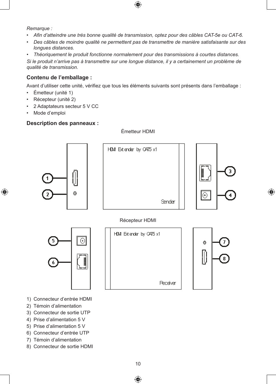 Konig Electronic HDMI extender 3.4 Gbps User Manual | Page 10 / 42