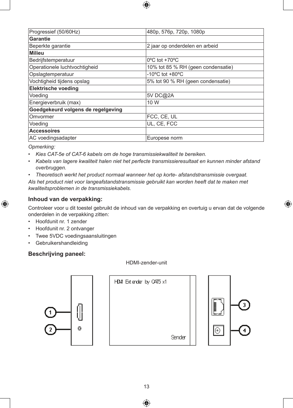 Konig Electronic HDMI extender 3.4 Gbps User Manual | Page 13 / 42