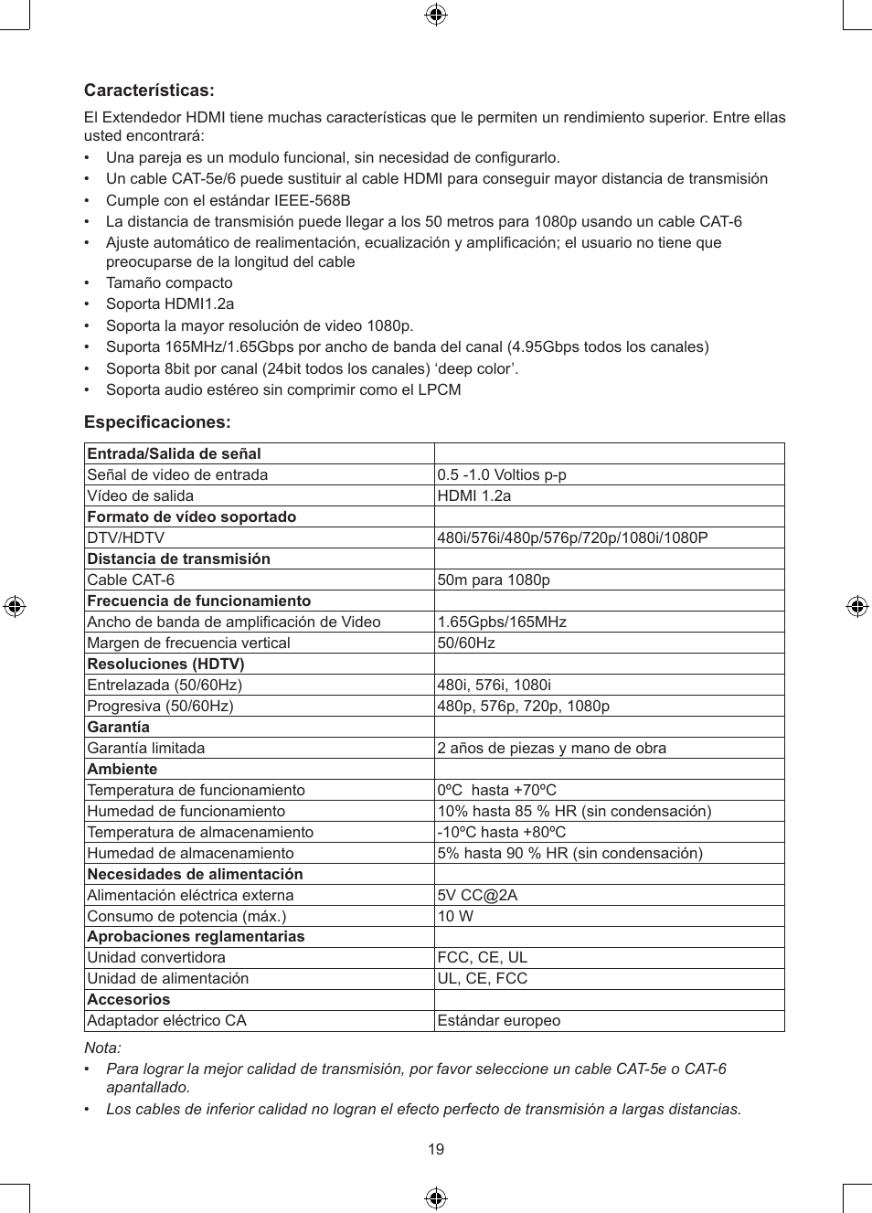 Konig Electronic HDMI extender 3.4 Gbps User Manual | Page 19 / 42