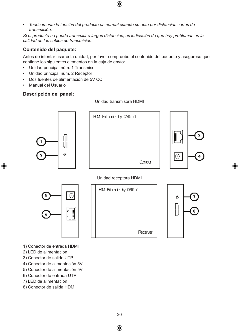 Konig Electronic HDMI extender 3.4 Gbps User Manual | Page 20 / 42