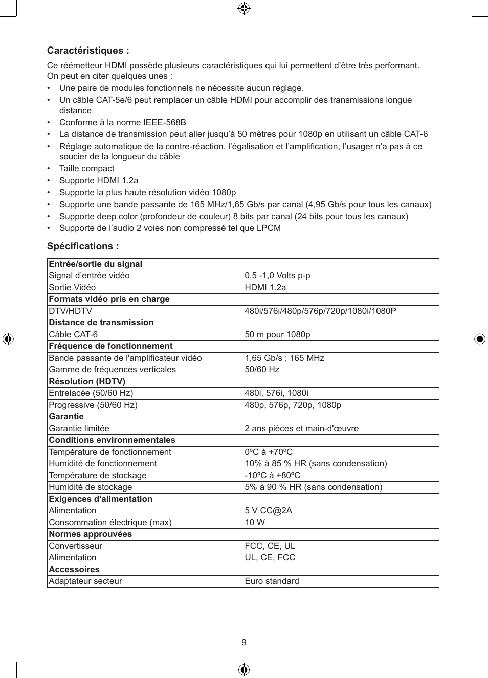 Konig Electronic HDMI extender 3.4 Gbps User Manual | Page 9 / 42