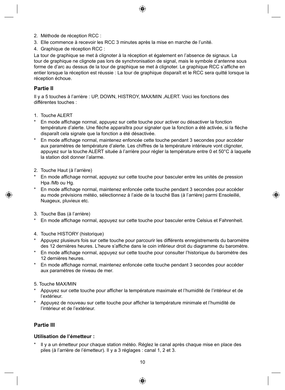 Konig Electronic Wireless weather station User Manual | Page 10 / 42